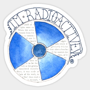 Im Radioactive! Icon- blue Sticker